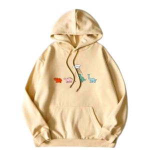 Unisex cartoon drawstring kangaroo pullover